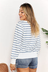 Double Take Striped Long Sleeve Round Neck Top OutfitFlow